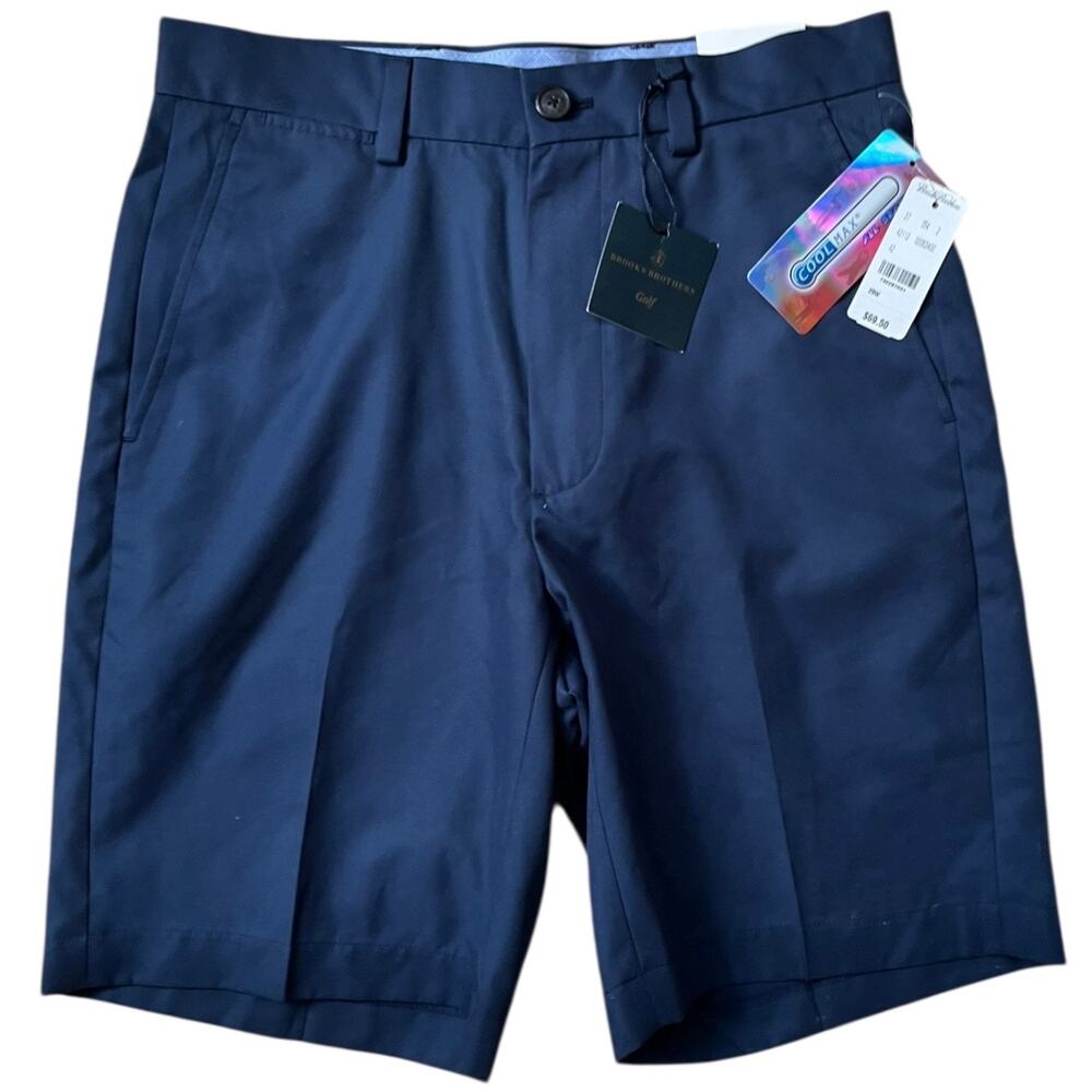 NEW Brooks Brothers Coolmax Performance Golf Shorts 9" Navy Blue Pockets Men 29